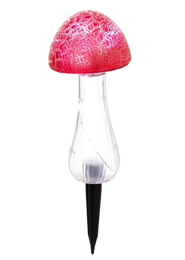 Premier Decorations Solar Toadstool Garden Stake with 10 White LEDs
