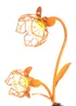Premier Decorations Soft Orange Solar Metal Double Hellebore Garden Stake Light 62cm - One Size Image 2