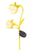 Premier Decorations Yellow Solar Metal Double Hellebore Garden Stake Light 62cm - One Size Image 1