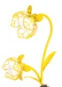 Premier Decorations Yellow Solar Metal Double Hellebore Garden Stake Light 62cm - One Size Image 2