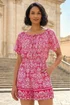 Dusk Pink Abstract Border Print Playsuit - 16 Image 2