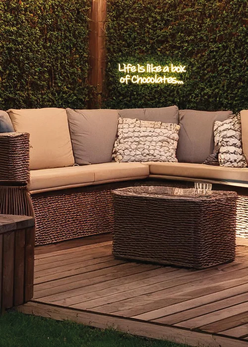 Premier Decorations LED Neon Life is Like a Box of Chocolates Sign - One Size Image 2