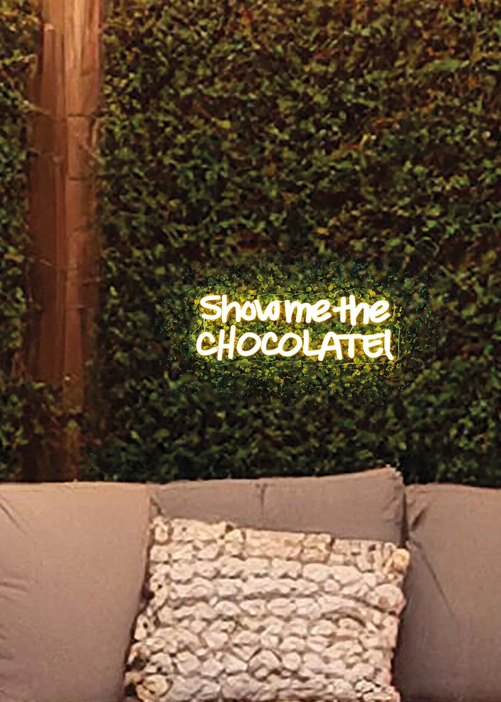 Premier Decorations LED Neon Show Me the Chocolate Sign - One Size Image 3