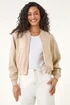 Dusk Gold Shimmer Knit Bomber Jacket - 14 Image 4