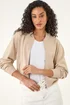 Dusk Gold Shimmer Knit Bomber Jacket - 14 Image 2