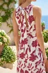 Roman Red Floral Jacquard Halter Neck Dress - 20 Image 4