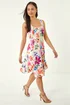 Roman Pink Petite Floral Drop Waist Dress - 14 Image 1