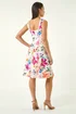 Roman Pink Petite Floral Drop Waist Dress - 14 Image 3