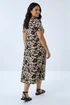 Roman Stone Curve Floral Print Pocket Midi Dress - 26-28 Image 3