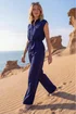 Roman Navy Crepe Elasticated Waist Trouser - 18 Image 1