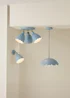 ValueLights Millie Blue Flower Scallop Wall Light - One Size Image 4