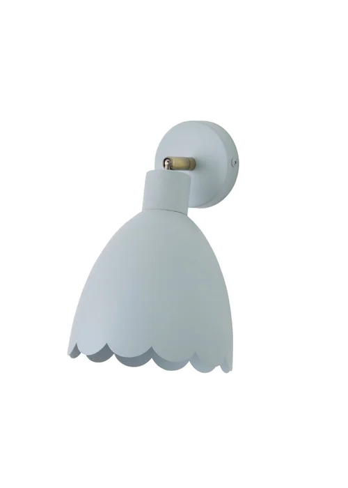 ValueLights Millie Blue Flower Scallop Wall Light - One Size Image 5