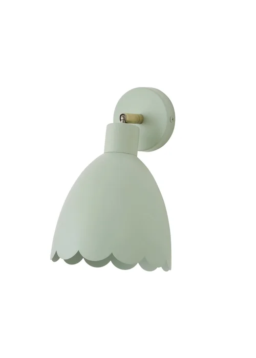 ValueLights Millie Sage Green Flower Scallop Wall Light - One Size Image 5