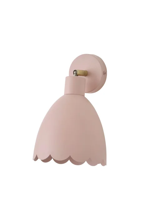 ValueLights Millie Pink Flower Scallop Wall Light - One Size Image 5