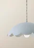 ValueLights Millie Blue Flower Scallop Ceiling Pendant - One Size Image 3