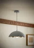 ValueLights Millie Blue Flower Scallop Ceiling Pendant - One Size Image 1