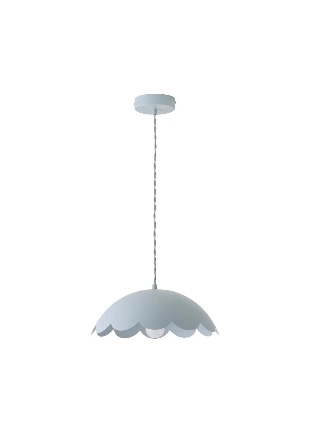ValueLights Millie Blue Flower Scallop Ceiling Pendant - One Size Image 5