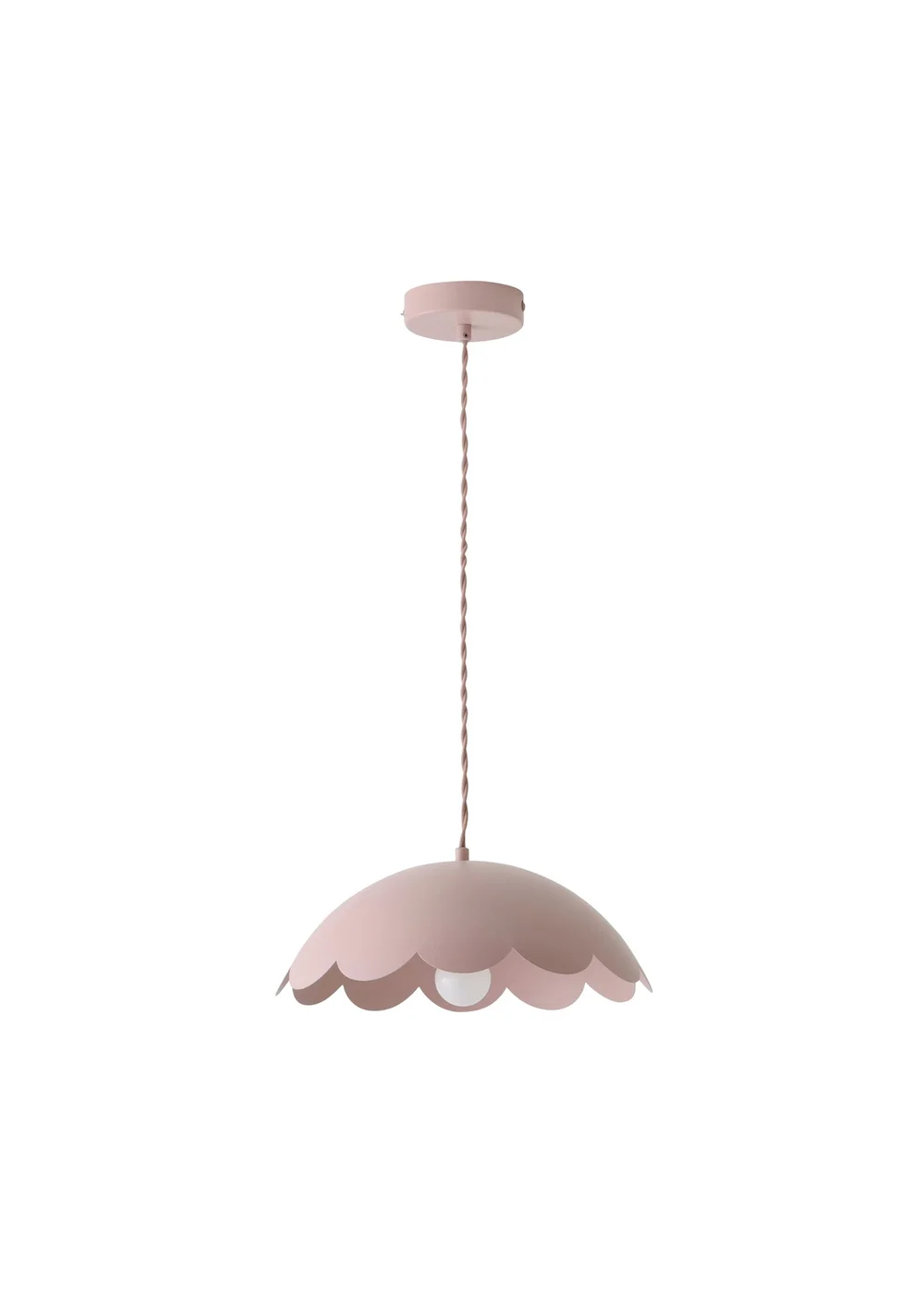 ValueLights Millie Pink Flower Scallop Ceiling Pendant - One Size Image 5