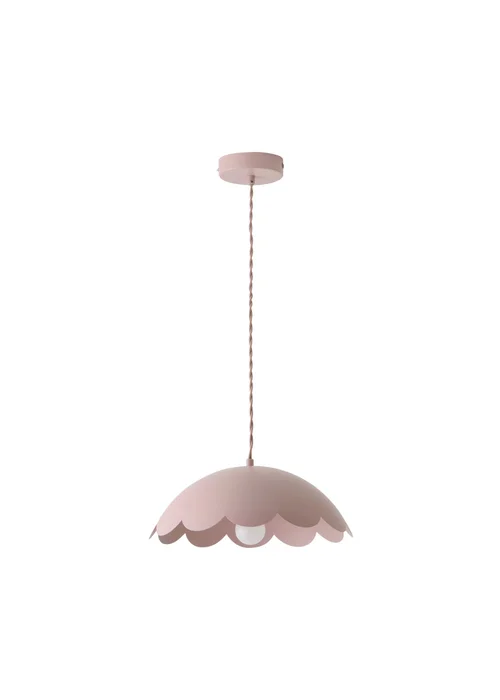 ValueLights Millie Pink Flower Scallop Ceiling Pendant - One Size Image 5