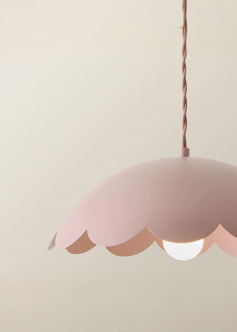 ValueLights Millie Pink Flower Scallop Ceiling Pendant - One Size Image 3