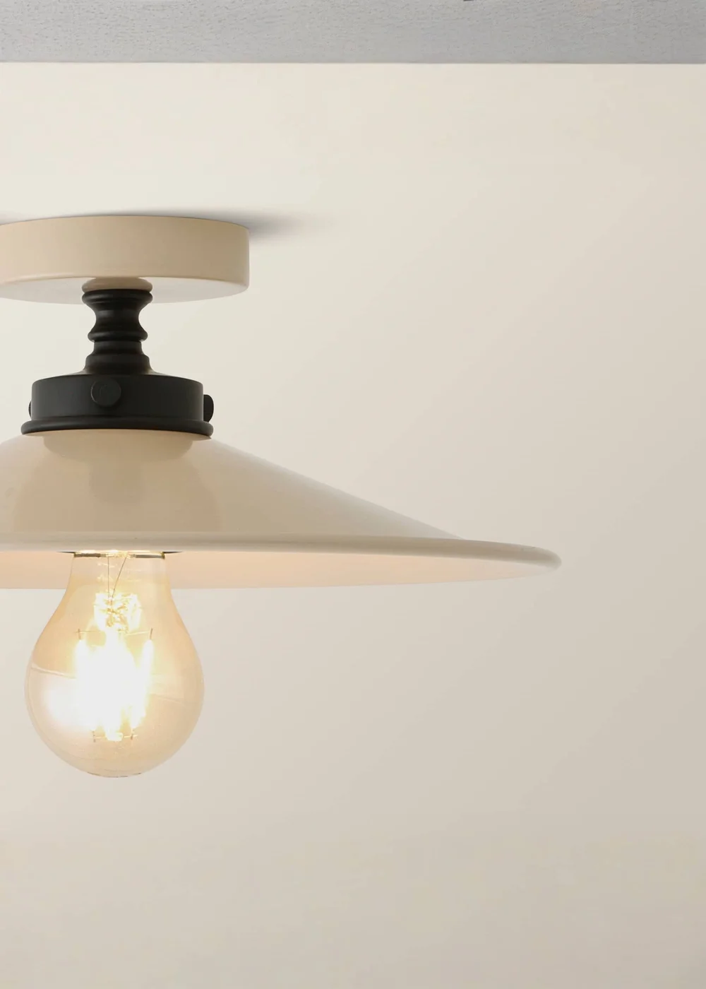 ValueLights Hampstead Natural Flush Ceiling Light - One Size Image 3