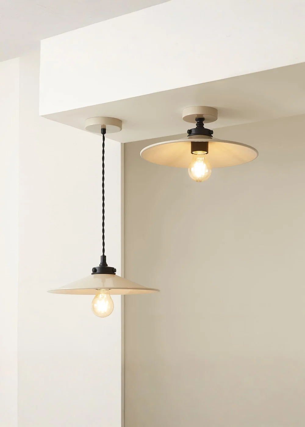 ValueLights Hampstead Natural Flush Ceiling Light - One Size Image 4