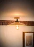 ValueLights Hampstead Natural Flush Ceiling Light - One Size Image 2