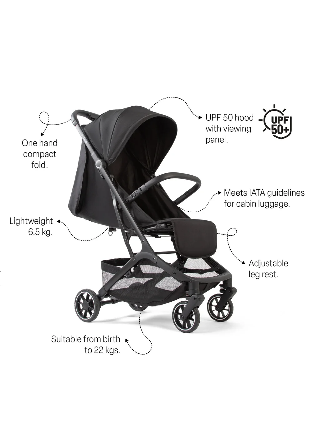 Red Kite Push Me Explor Stroller - Black - One Size Image 5