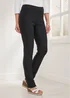 Cotton Traders Charcoal Grey Super Stretchy Pull On Slim Leg Trousers - 22/L33 Image 3