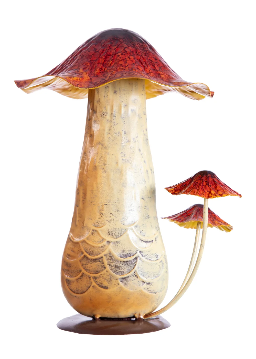 Premier Decorations Mushroom Metal Garden Sculpture 30.5cm - One Size Image 1