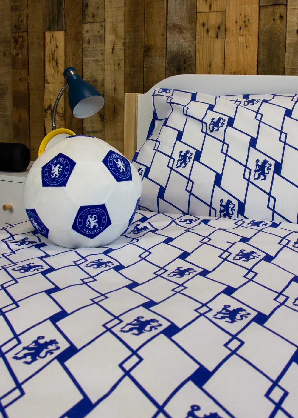Chelsea FC Geometric Blue Shaped Cushion - One Size Image 2