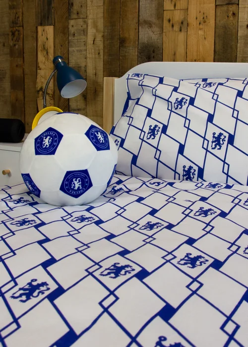 Chelsea FC Geometric Blue Shaped Cushion - One Size Image 2