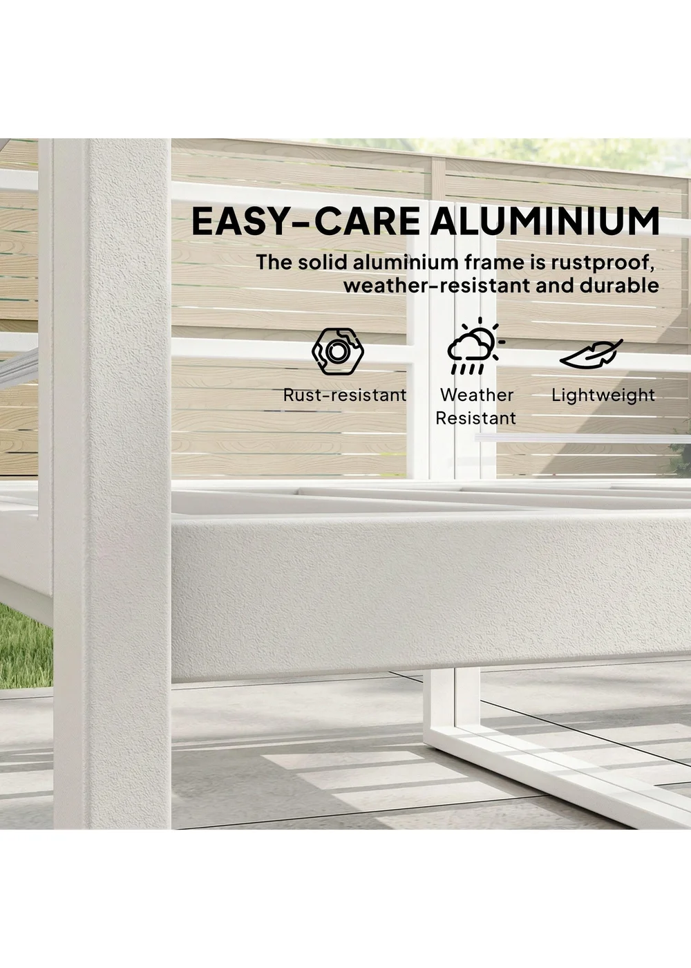 Outsunny Grey 6 Seater Aluminium Garden Furniture Set with Table - One Size Image 4