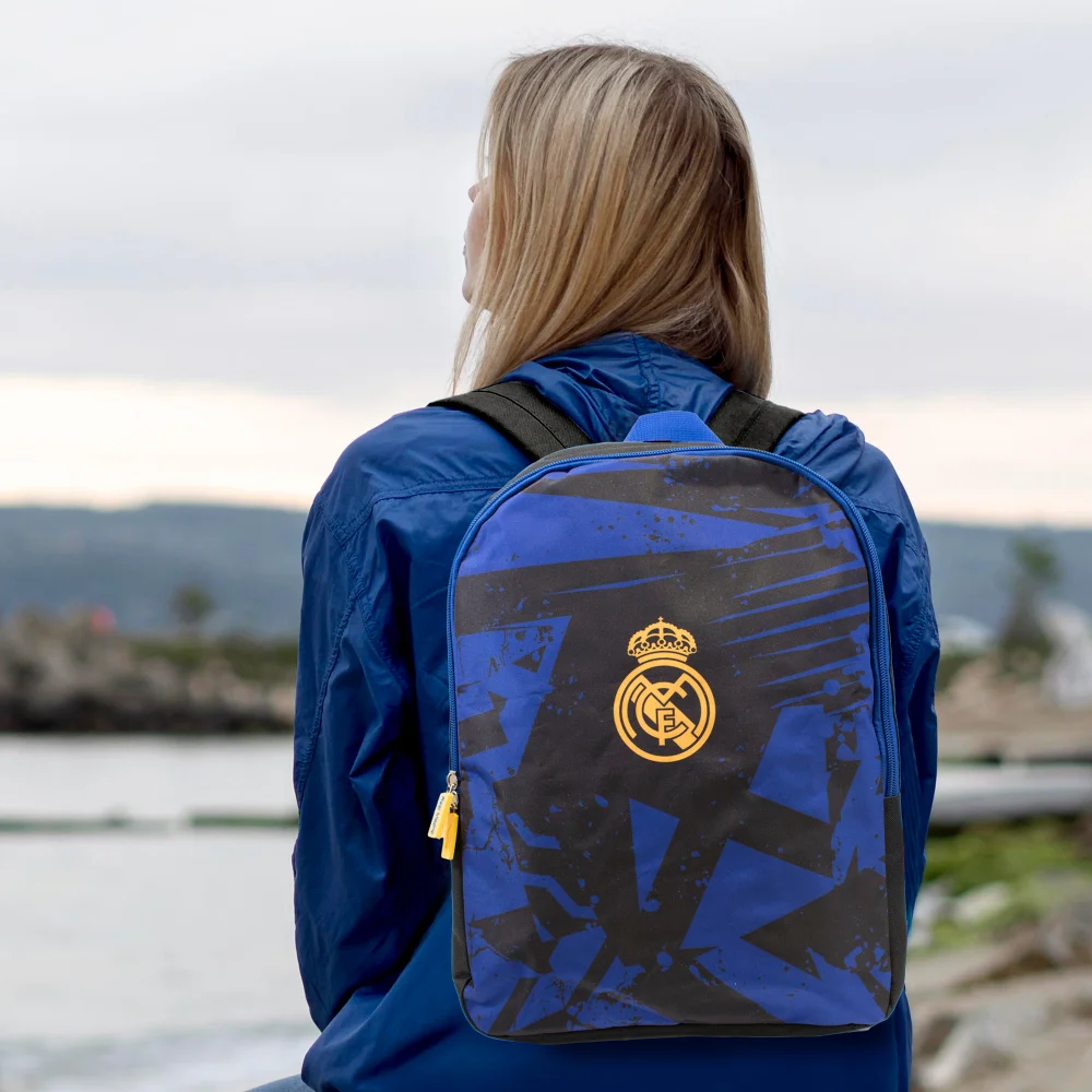Hy-Pro Real Madrid CF Blue & Black Large Backpack - One Size Image 2