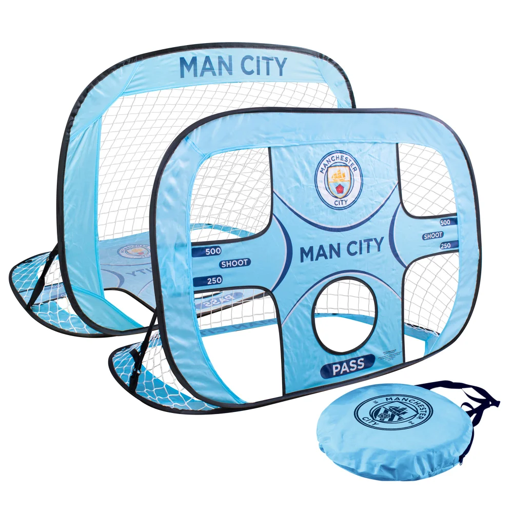 Hy-Pro Manchester City FC 2 In 1 Pop Up Target Goal - One Size Image 1