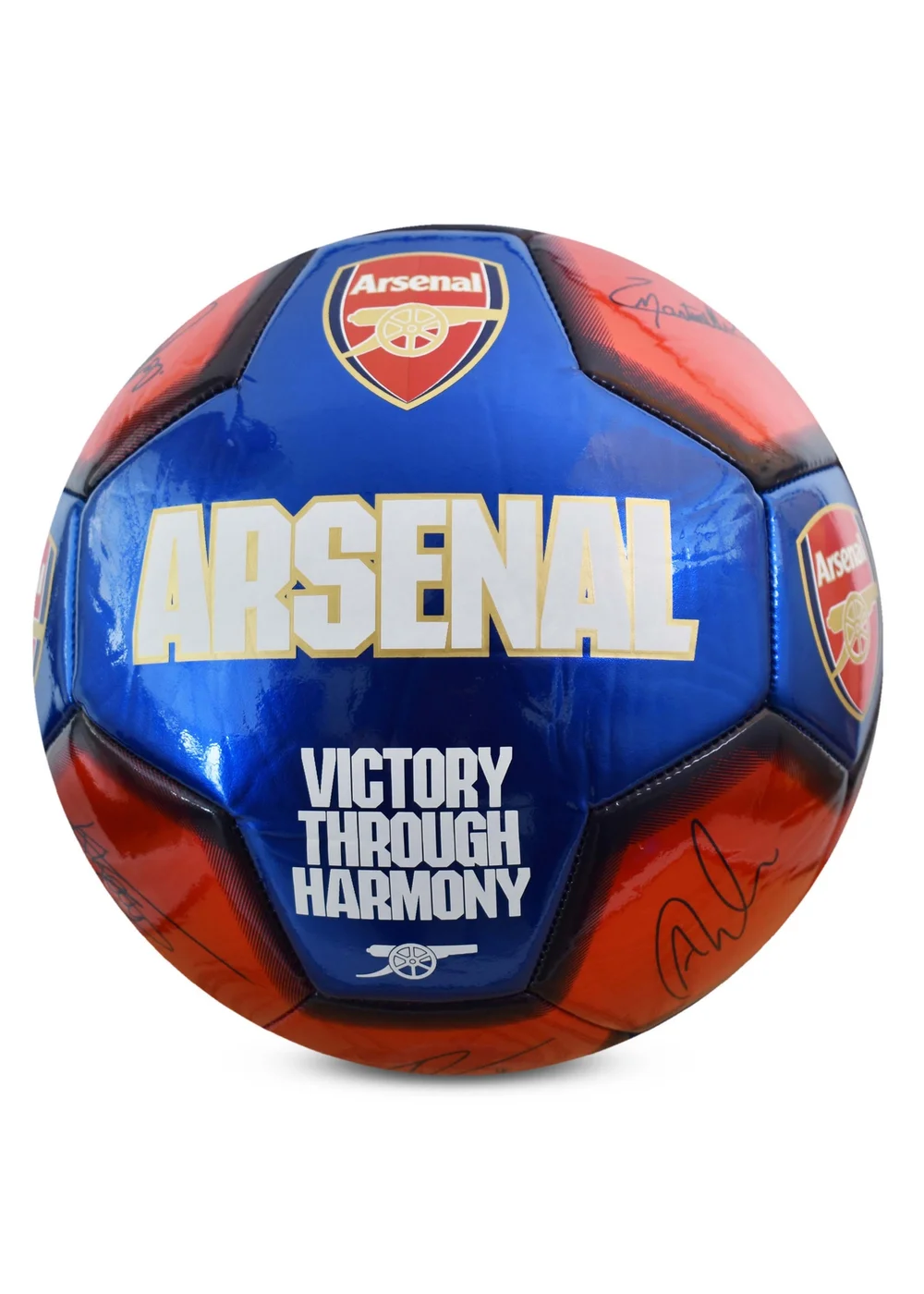 Hy-Pro Arsenal FC Classic Metallic Signature Size 5 Football - One Size Image 1