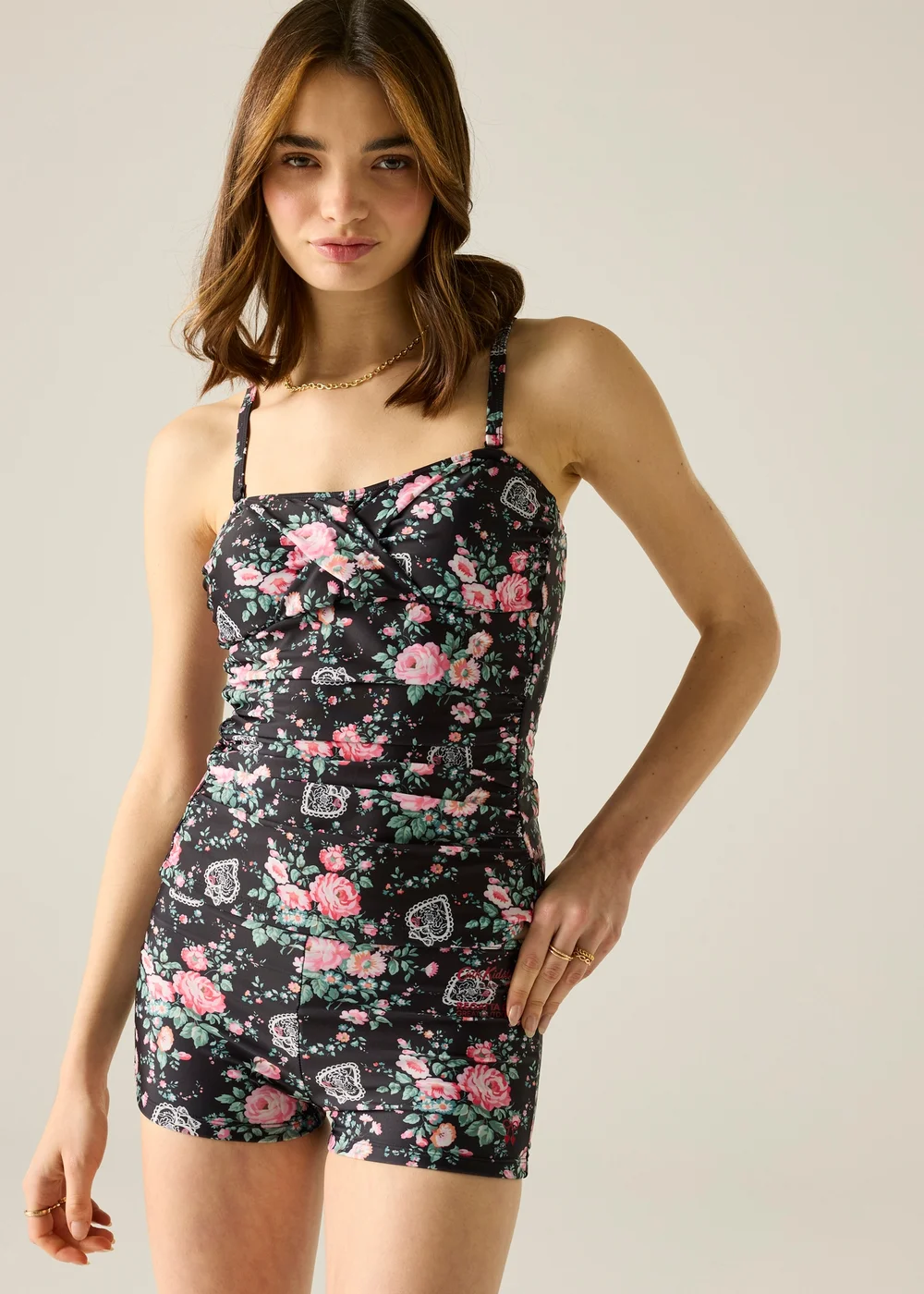 Regatta UPF 50+ Cath Kidston Bikini Shorts Black Hackney Rose - 16 Image 4