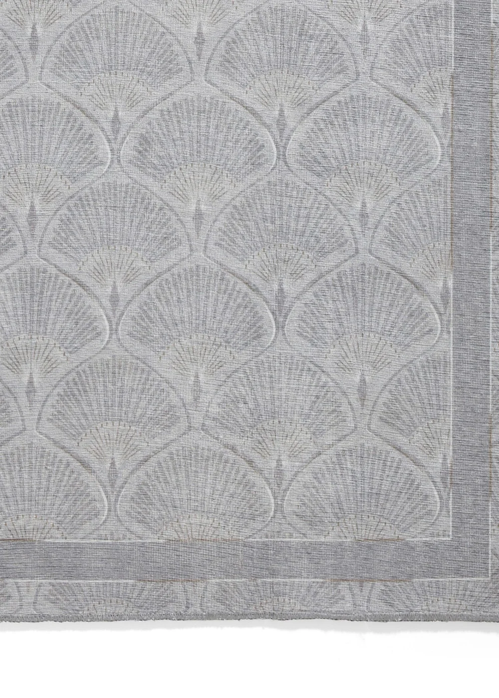 Catherine Lansfield Deco Peacock Silver Washable Rug 76 x 150cm - 61 x 170 Image 3