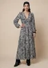 Urban Bliss Zebra Long Sleeve Metallic Dress Black - 14 Image 1