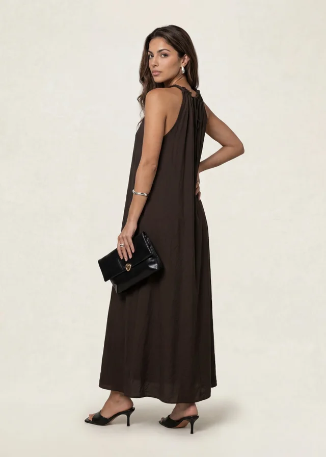 Urban Bliss Khaki Braided Maxi Dress