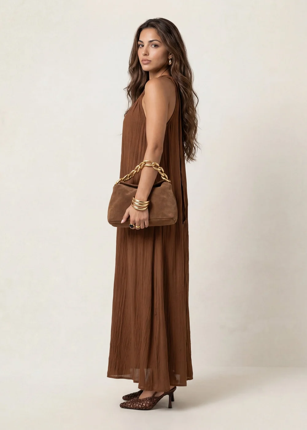 Urban Bliss Tan Braided Maxi Dress - 16 Image 2