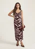 Urban Bliss Animal Ruffle Maxi Dress Burgundy - 16 Image 1