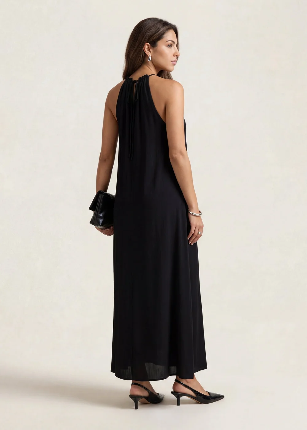 Urban Bliss Braided Neck Trim Maxi Dress Black - 10 Image 2