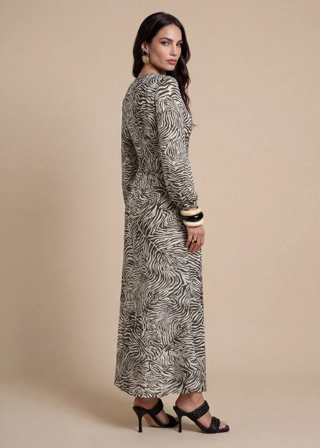 Urban Bliss Black Metallic Zebra Dress