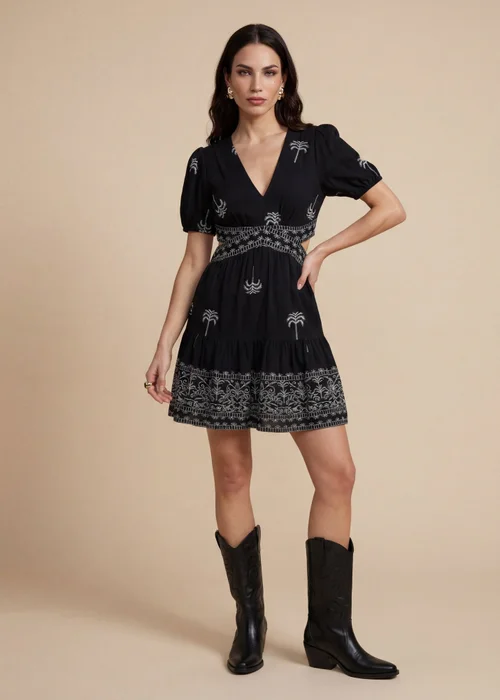 Urban Bliss Black Open Back Tiered Mini Dress - 16 Image 1