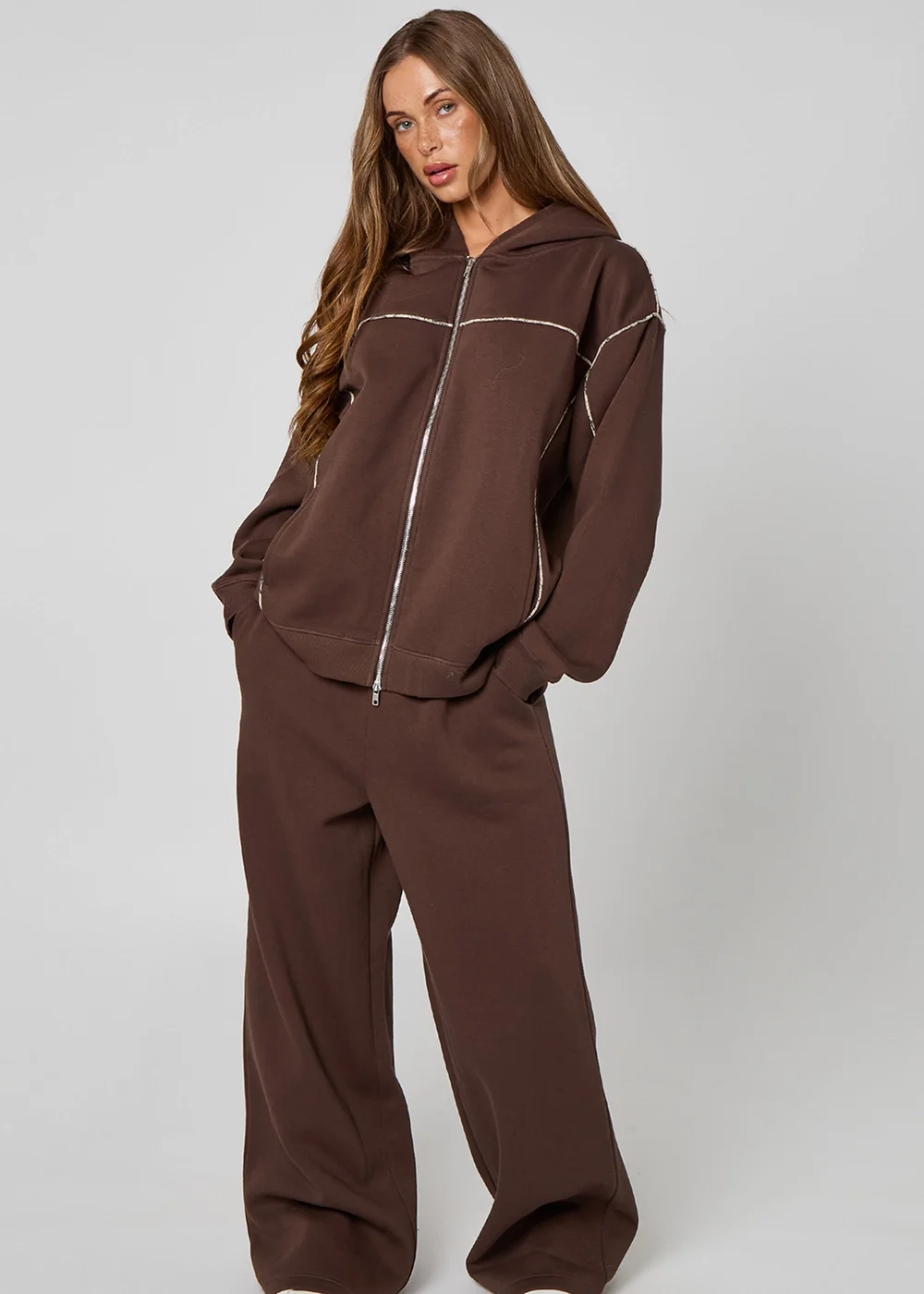 Urban Bliss Chocolate Wide Leg Jogger - 14 Image 2