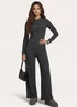 Urban Bliss Jersey Striped Wide Leg Trouser Cream - 10 Image 1