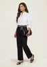 Urban Bliss Belted Barrel Leg Trouser Black - 12 Image 2