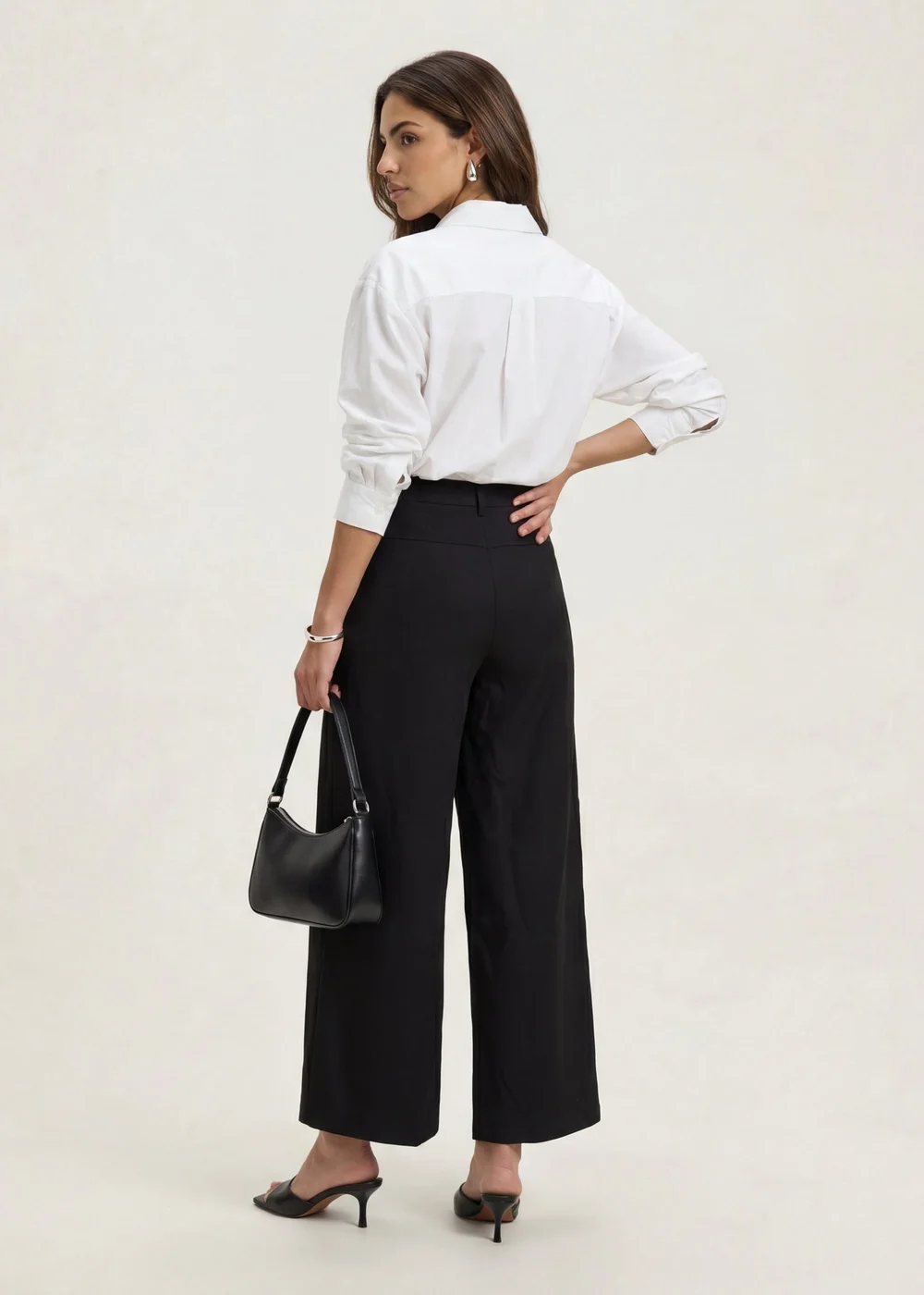 Urban Bliss Belted Barrel Leg Trouser Black - 12 Image 3