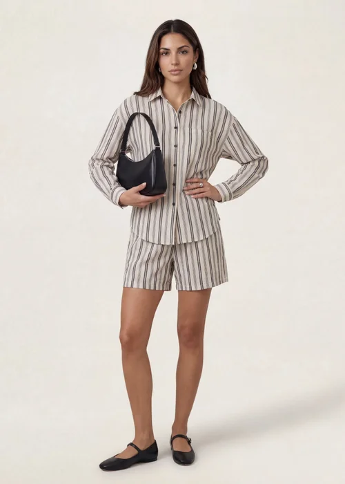 Urban Bliss Stripe Shirt Cream - 8 Image 1